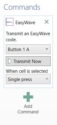 Programmere en kontakt: 1. Plugg enheten inn i kontakten. 2. Velg redigeringsmodus i Grid 3, lag et nytt felt og tast inn kommandoen EasyWave.
