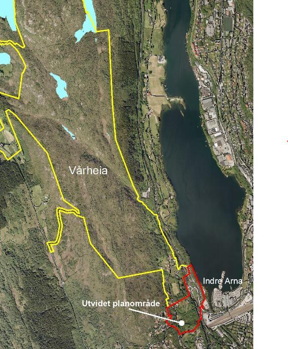 Figur 1: Områdeavgrensing Vårheia