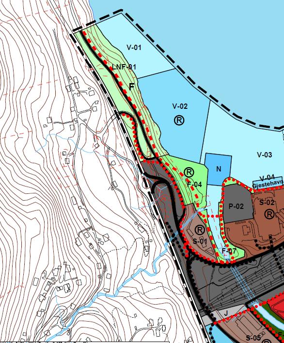 Figur 3: Utsnitt fra kommundelplan for Indre Arna.