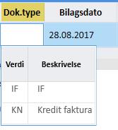 Tekstfelt I tekstfelt kan du legge inn enten tall eller bokstaver f.eks. Best.nr, Fakturnummer og KID er eksemplarer.