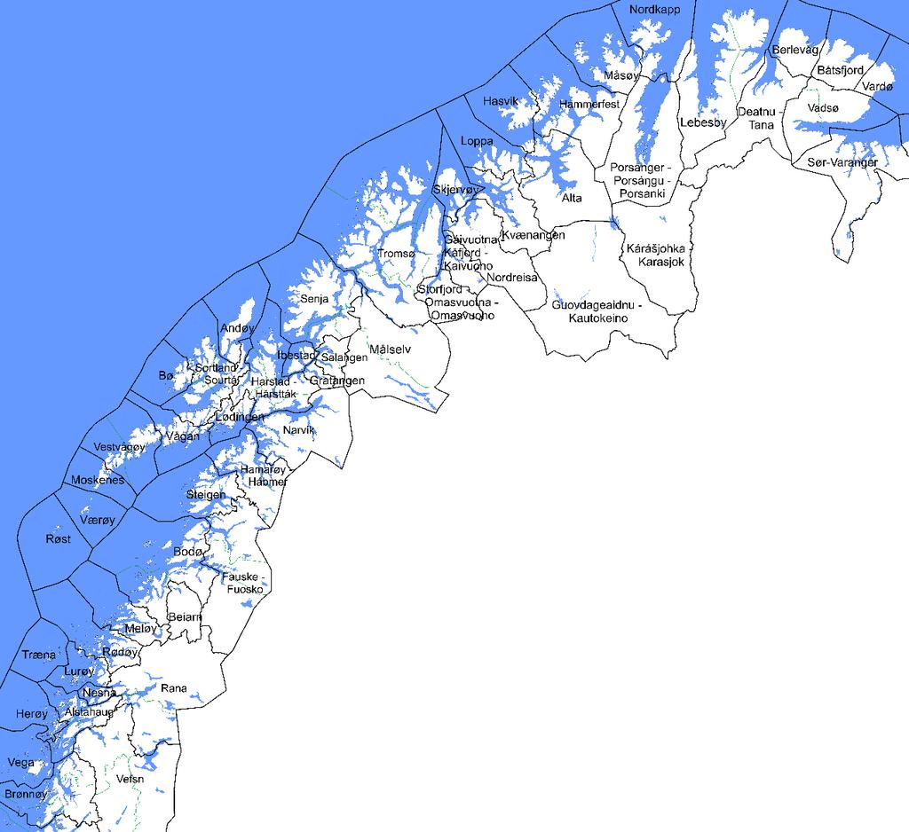 Figur S2 BA-regioner i Nord-Norge