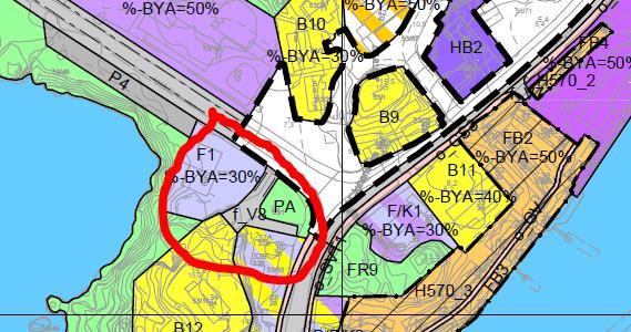 Etter avklaring med planavdelingen i Vestvågøy kommune ble det foreslått at en mindre del av reguleringsplanen «Fv 817 Ytre Stamsund»