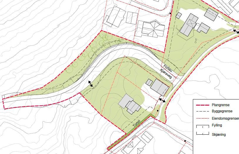 Trafikkforhold og støy Området ligger skjermet for trafikk, og har ingen gjennomgangstrafikk. For å komme til området, tar man av på Rye, på vegen Langørjan. Planområdet er ikke støyutsatt.