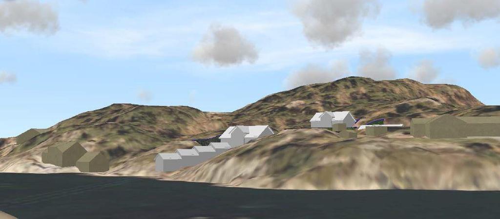 Figur 20, 3D-konseptskisse av ny bebyggelse, sett