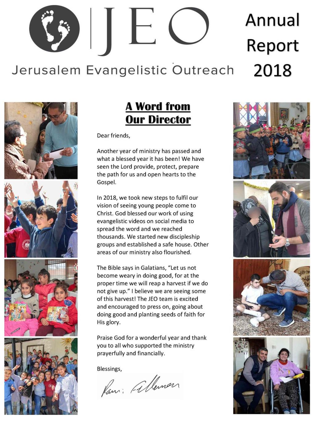 Årsrapport fra misjonsprosjektet «Jerusalem