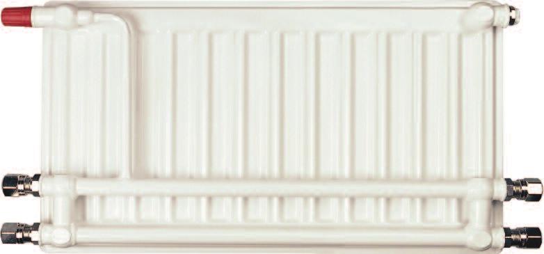 Den unike konstruksjonen av PRE-serie, med fastmonterte rørstrekk bak på radiatoren, gjør effektiv og kostnadsbesparende installasjon til en lek.