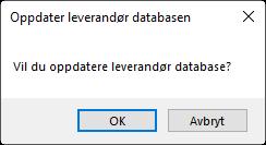 SQL-Server Trykk på ikonet for oppdatering av leverandør