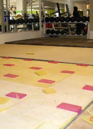 Flytende gulv med Sylomer & Sylodyn For medium til tung belastning Generelt gjelder det at jo lavere egenfrekvens et flytende gulv har desto bedre isolerer det mot lyd og støt.