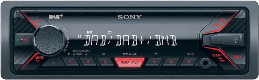 SONY DSX-A300DAB SON DSX-A300DAB Kr 695,- Bilradio, DAB+, AUX / USB Bilradio med DAB+ og FM, 4 x 55W