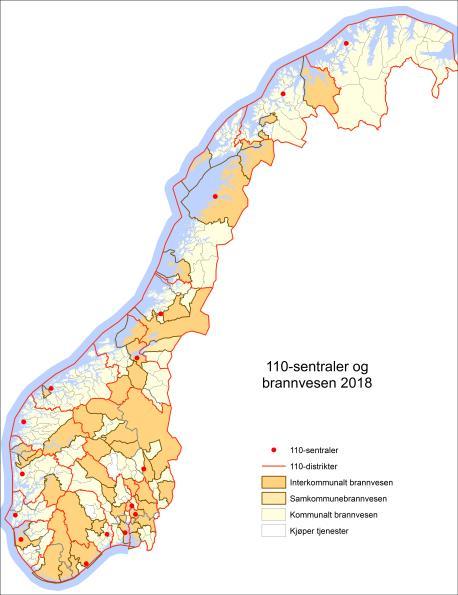 Nøkkeltall og fakta om brann og redningstjenesten Det er ca. 246 brann- og redningsvesen i Norge.