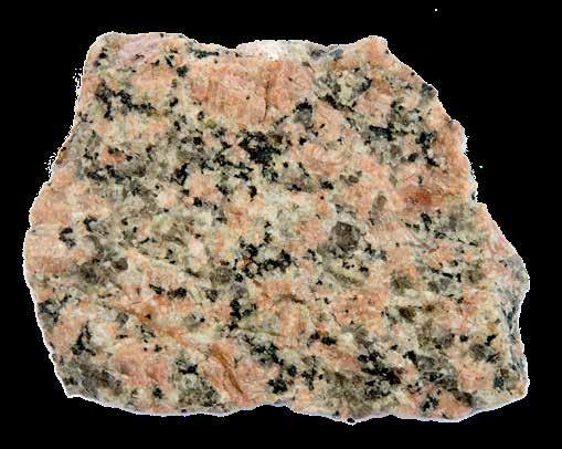 Granitt er en massiv dypbergart, rik på kvarts, og inneholder to