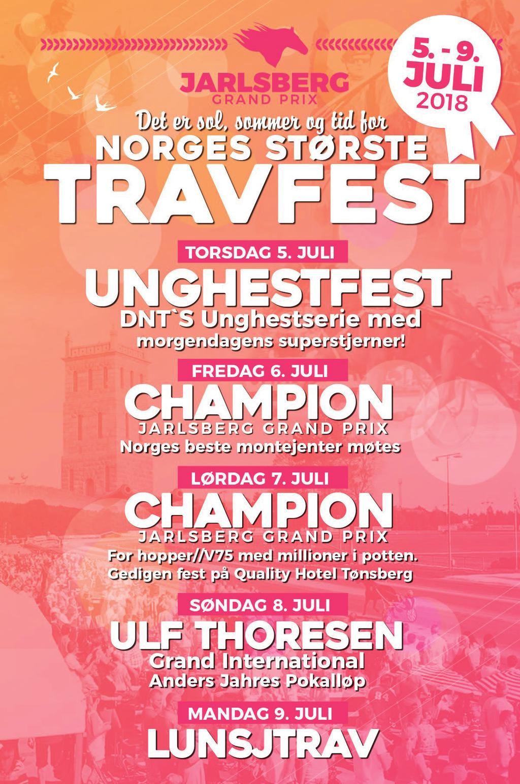 Totalisatorløp 05 9 2018: 8 1-1 -3-3 -14,6v -56.000 2017: 16-0 -2-3 -5-13,7a -57.588 Tot: 47-4 - 5-11 - 11 CONQUESTADOR B.R. 2060 1 14,4M 12,0AK 1.139.849 8 år Brun V v. Donato Hanover (US) e.