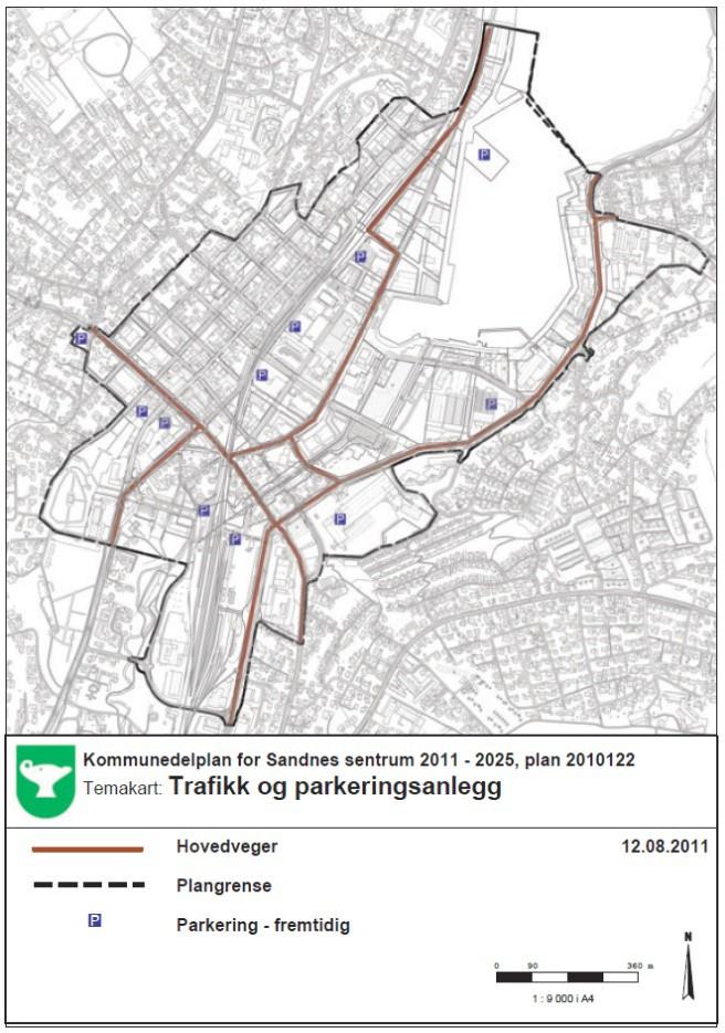5.2.2 Planforslaget Planen legger opp til noen færre, men større, offentlige parkeringsanlegg (figur 5-2).