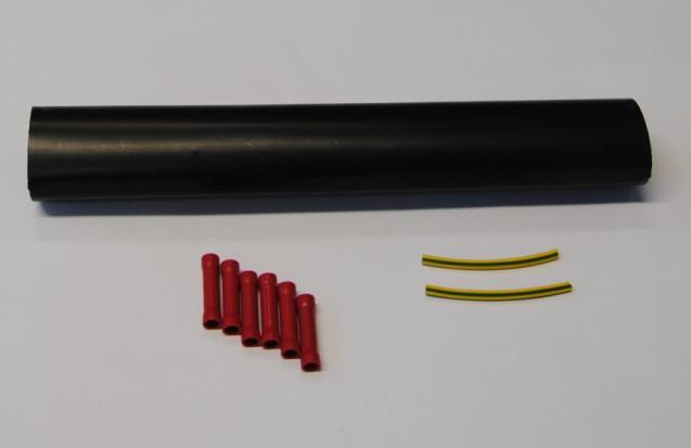 Skjøting av ohmsk L150/ v/bruk av Isoterm Rettskjøt eller Rep.skjøt (Side 15). Klemhylse 0,5-1 mm² rød, 6 stk. 2 stk.