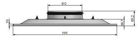 HURTIGVALG, I KANALENDE åpen (m³/h) ØD 25dB(A) 30dB(A) 35dB(A) 125 181 213 252 160 227 267 314 200 303 351 406 250 670 779 905 315 1027 1193 1385 Tabell 1, viser i kanalende (tilluft) Figur 1, åpen