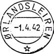 ØRLANDSLEIREN ØRLANDSLEIREN poståpneri, på Ørlandet, ble midlertidig opprettet 13.04.1942. Lokalene lå ved skytebanen til Ørlendingen skytterlag.