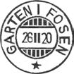 GARTEN GARTEN I FOSEN poståpneri, på dampskipsanløpsstedet Garten, i Ørlandet herred, ble underholdt fra 01.04.1914. Navnet ble fra 01.10.1921 endret til GARTEN I FOSNA.