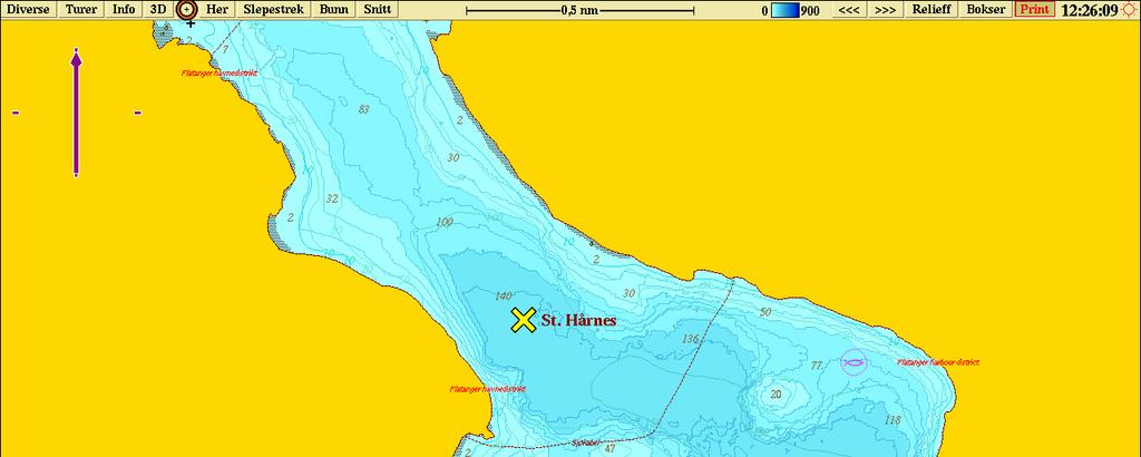 Figur 2.1. Oversiktskart med undersøkelsesområdet avmerket. Kartkilde: Olex. 2.2.1 Hydrografi Oksygeninnholdet i vannmassene er helt avgjørende for de fleste former for liv i sjøen.