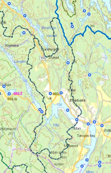 Side 4 av 18 Det er ikke registrert grunnvannsbrønner innenfor planområdet, kun to energibrønner i tilgrensende felt (Sløssåsveien og Tåjeveien) vist med blå prikk i figur 2.