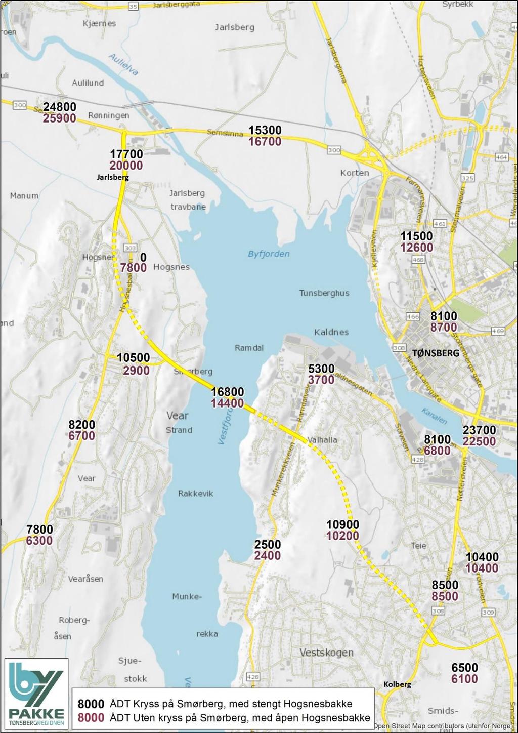 hastighet mellom Ramberg og Travbanen, ville redusere trafikken over Kanalbrua med