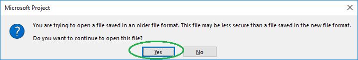 Bekreft at du vil åpne filen ved å