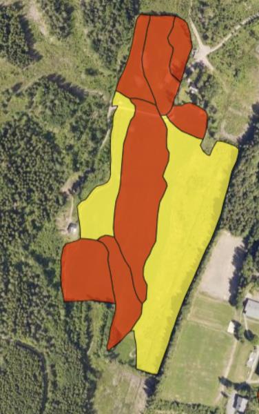 Jordkvalitet I jordsmonnskartene i NIBIOs kartinnsyn Kilden (figur 8) finner vi at jordkvaliteten er mindre god på mottaksarealene.