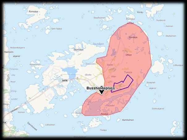 Bevegelsesmønster i nærområdet til Uttian Panorama Figur 6 viser planavgrensning og nærområde Nærområde For å kunne vise hvordan bevegelsesmønsteret er for gående og syklende, har man valgt å