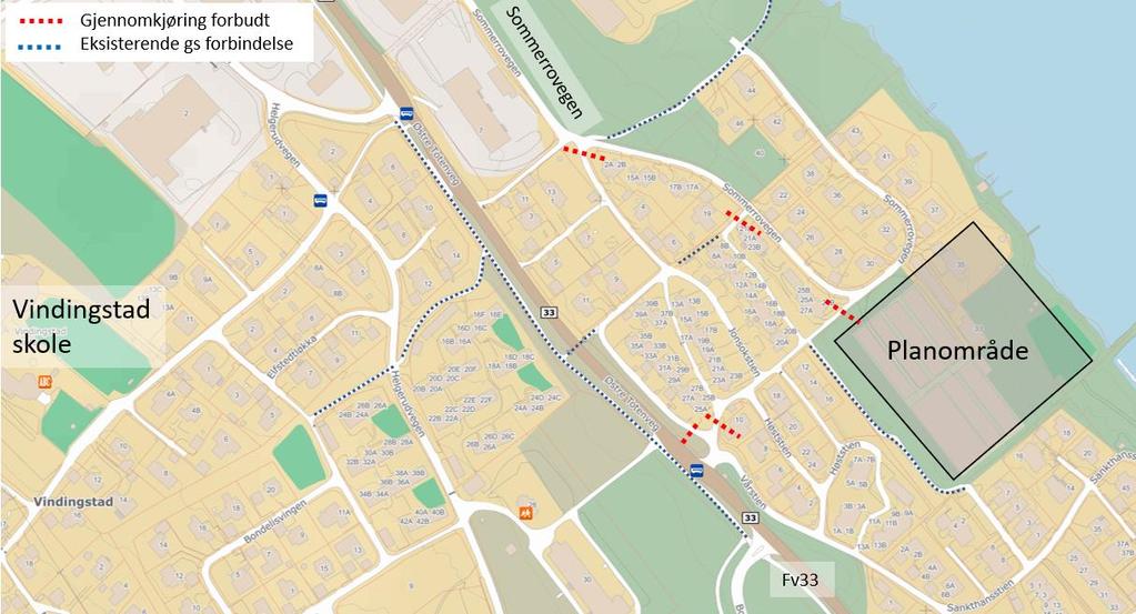 8 TRAFIKKANALYSE BONDELIA PARK Støy Det er ikke gjennomført støyberegninger /-analyser som en del av trafikkanalysen. Ved lave ÅDT (f.eks. under 1.