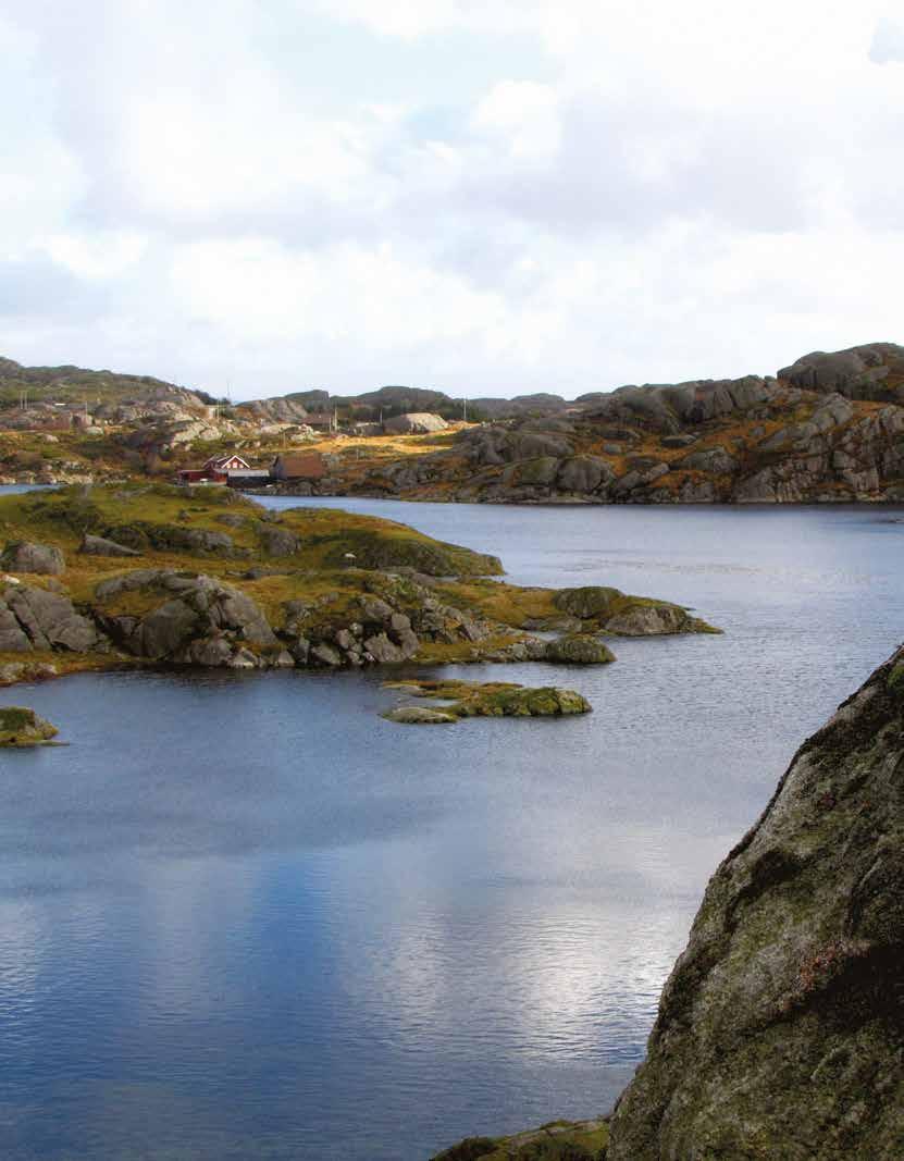 Typisk landskap preget av den næringsfattige bergarten anortositt.