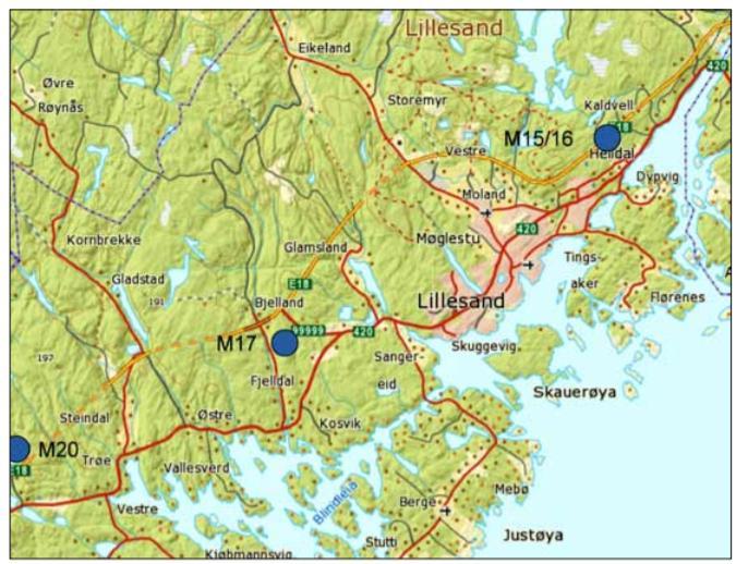 Historikk E18 Grimstad Kristiansand (2009) Gjennom kjente sulfidområder Fortløpende klassifisering Sur avrenning fra deponiområder Høye Al-konsentrasjoner Niva (2013): Fra deponi