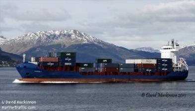 Ruten drives med Viasea Shippings egen containerskip MV Carla som går mellom Moerdjik og Oslo. Skipet som er bygd i 2004 går på MGO og har en DWT kapasitet på 9 193 tonn. Figur 9 MV Carla Kilde: www.