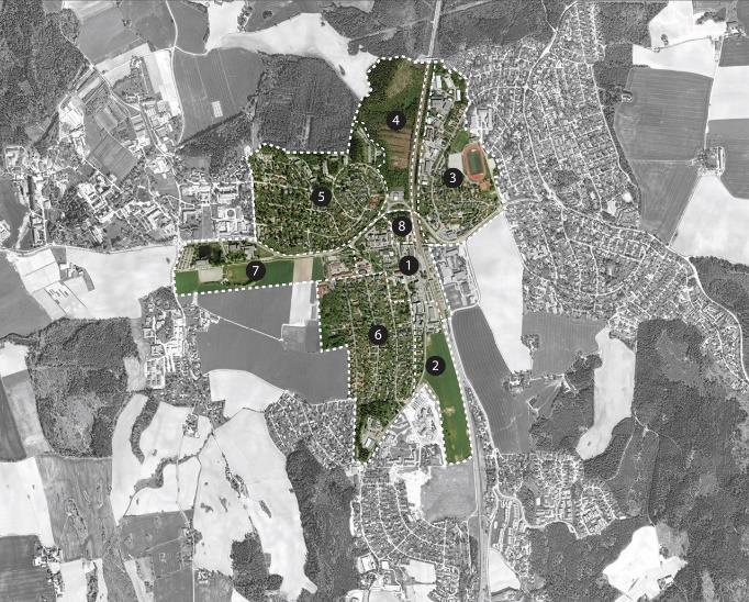 Planområdet Planområde omfatter Ås sentrum med tilgrensende boligområder (Søråsteigen, Kaia og Gamleveien/Langbakken) og ubebygde områder som i kommuneplanen er disponert for utbygging (Søråsjordet,