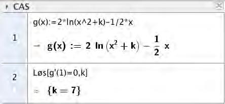 Funksjonen er gitt ved c) Bruk CAS til å bestemme slik at har et ekstremalpunkt i. Løsningsforslag c) Vi vil bestemme slik at har et ekstremalpunkt i. Da må vi ha at.