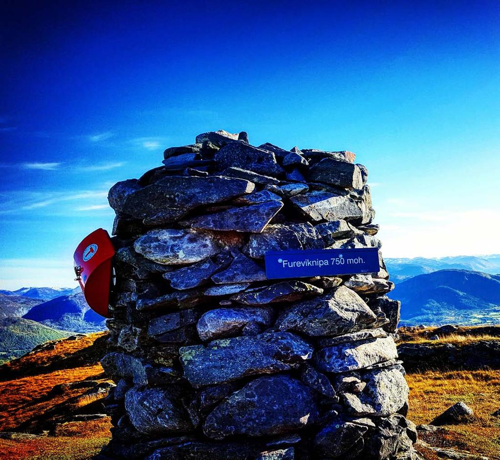 Fureviknipa, frå Vasslia 750 m.o.h / 1,3 km Middels Parkering ved Fv 609 mot Askvoll. Grei topptur utan særlege utfordringar.