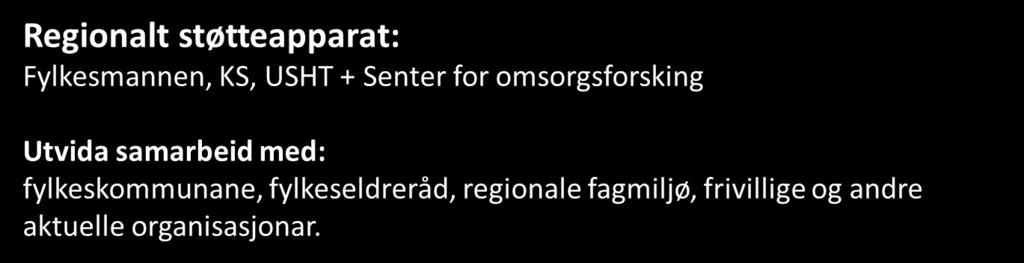 Kommunane sine behov Kartlegge, planlegge/prioritere, gjennomføre, evaluere Ingen «blåkopi» eller «kokebok» Ikkje nye oppgåver det handlar om å