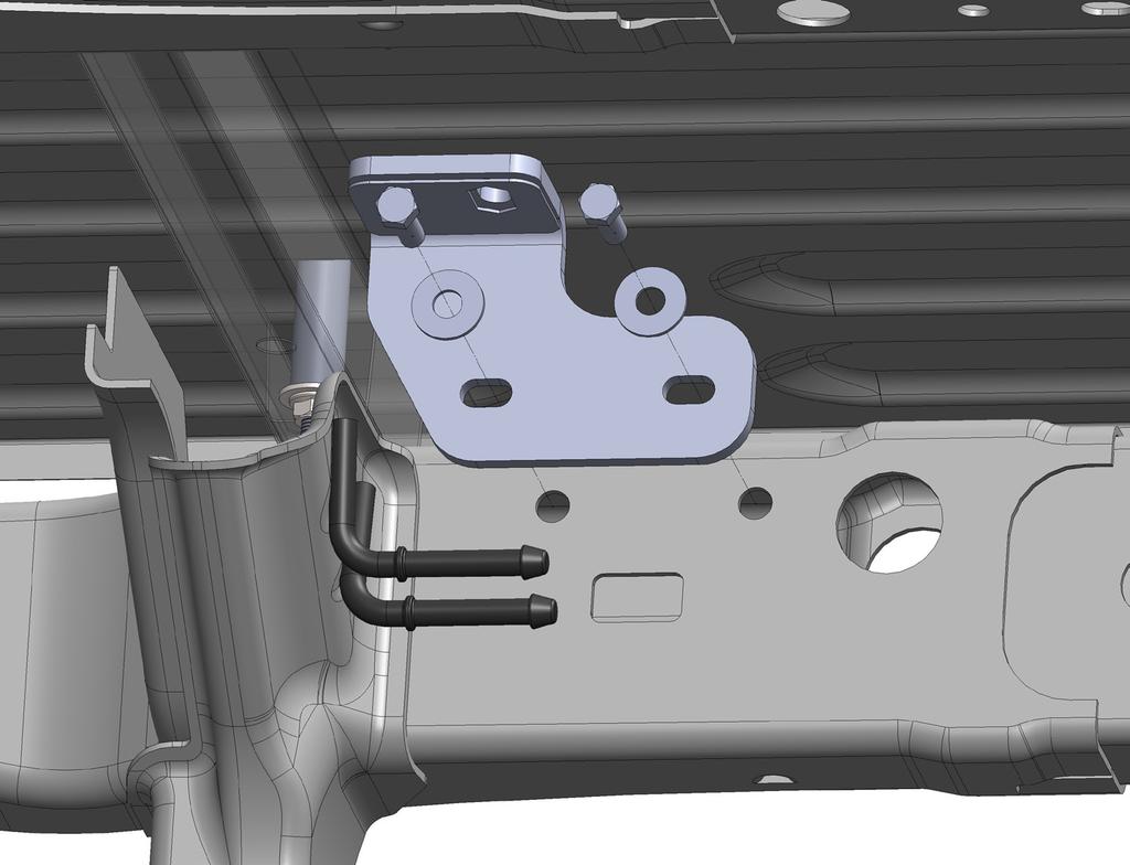 section. If the front base rail hole positions were adjusted during the Front Mounting Bracket installation, remember to adjust the rear holes accordingly before proceeding. 2.