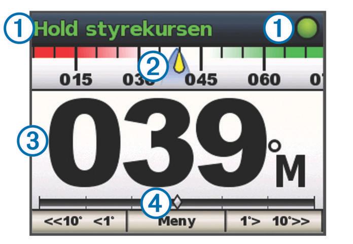 Autopiloten unntar deg ikke ansvaret for å styre båten på en trygg og sikker måte. Unngå navigasjonsfarer, og la aldri roret stå ubemannet.