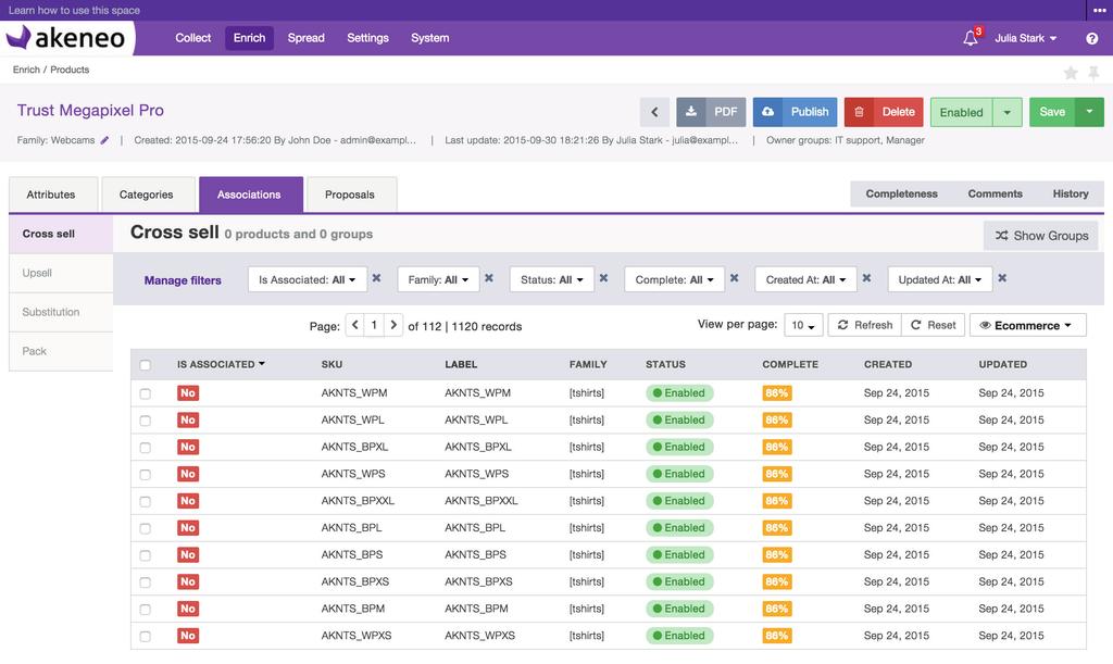 For example, you can link your product to their substitute product in case of inventory shortage.