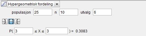 Oppgåve 1 (5 poeng) I ei S1-gruppe er det 10 gutar og 15 jenter. Geir er elev i gruppa. Seks av elevane skal trekkast ut til munnleg eksamen i faget. Vi går ut frå at det skjer ved loddtrekking.