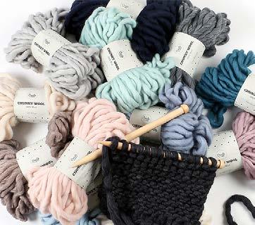 SLUMREPLEDD I CHUNKY WOOL MATERIALE: Adlibris Chunky Wool 200g (8 nøster) Rundpinne nr.