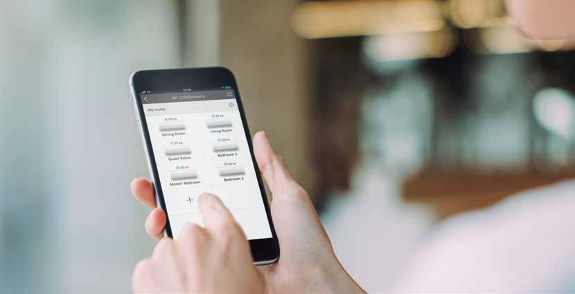 NYTT PANASONIC COMFORT CLOUD Avansert styring via smarttelefon for RAC-serien.