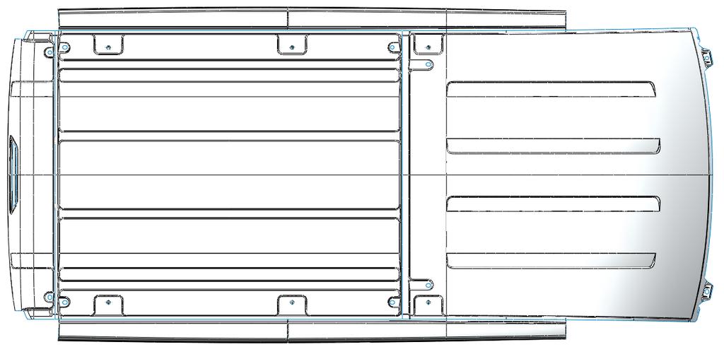 PHASE 2 INSTALLATION 2.1 MOUNTING TRACKS INSTALLATION 2.1.1 Remove existing plugs on the vehicle roof holes. Use a tap ( M8-1.25 ) to remove the excess dirt/paint in the holes of the van.