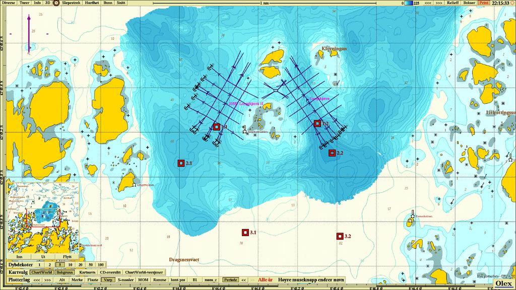 3.4 C-undersøkelse Det har totalt blitt utført 4 C-undersøkelser ved Langskjæret, hvor de tre første kombinerte influensområdet til Langskjæret I og II, mens den siste som ble utført i 2018 fokuserte