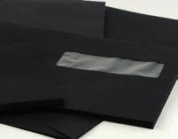 Blackline: Vår tøffeste konvolutt, produsert av 120 grams sort papir.