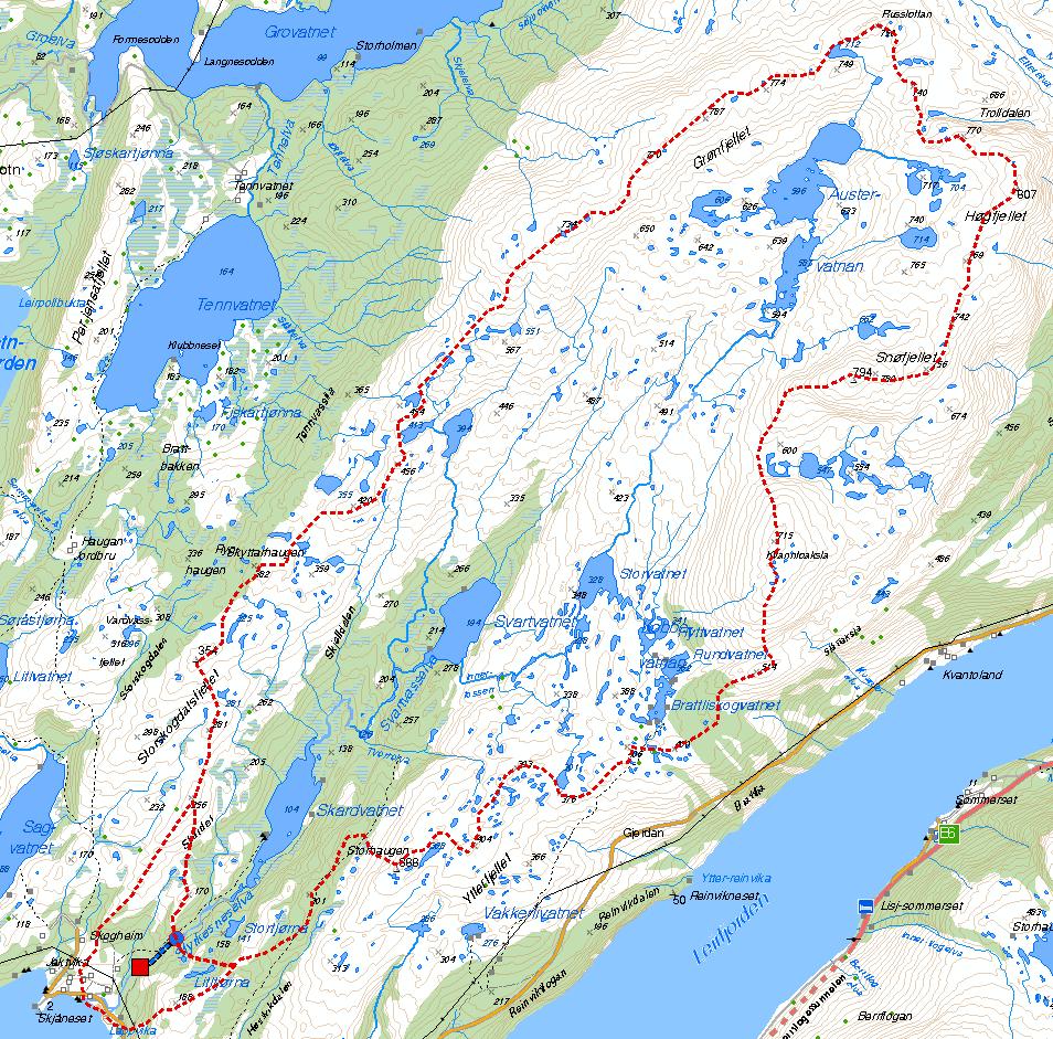 Styrkesnes kraftverk 1 INNLEDNING SWECO Grøner har etter forespørsel utarbeidet tilsigsserie samt utvalgte nedbørsfelt- og hydrologiske parametere for planlagt regulert nedbørsfelt til inntak i