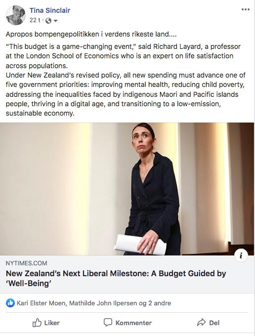 New Zealand: A budget guided by well-being Folkehelse og