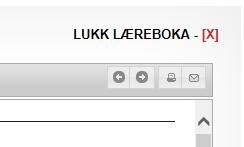 Det er mulig å skive ut sider fra læreboka ved å bruke utskriftsknappen.