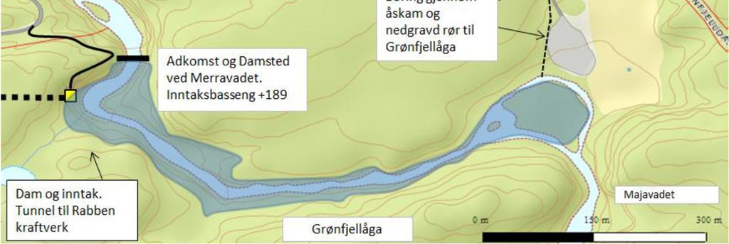 Kvanndalsveien tar av fra Fv 357 Grønfjeldalsveien som krysser Silåga i bru og forsetter oppover Grønfjelldalen.
