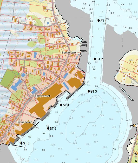 Utdyping i havna og i innseilinga til Senjahopen, miljøundersøkelse av sjøbunnsediment multiconsult.