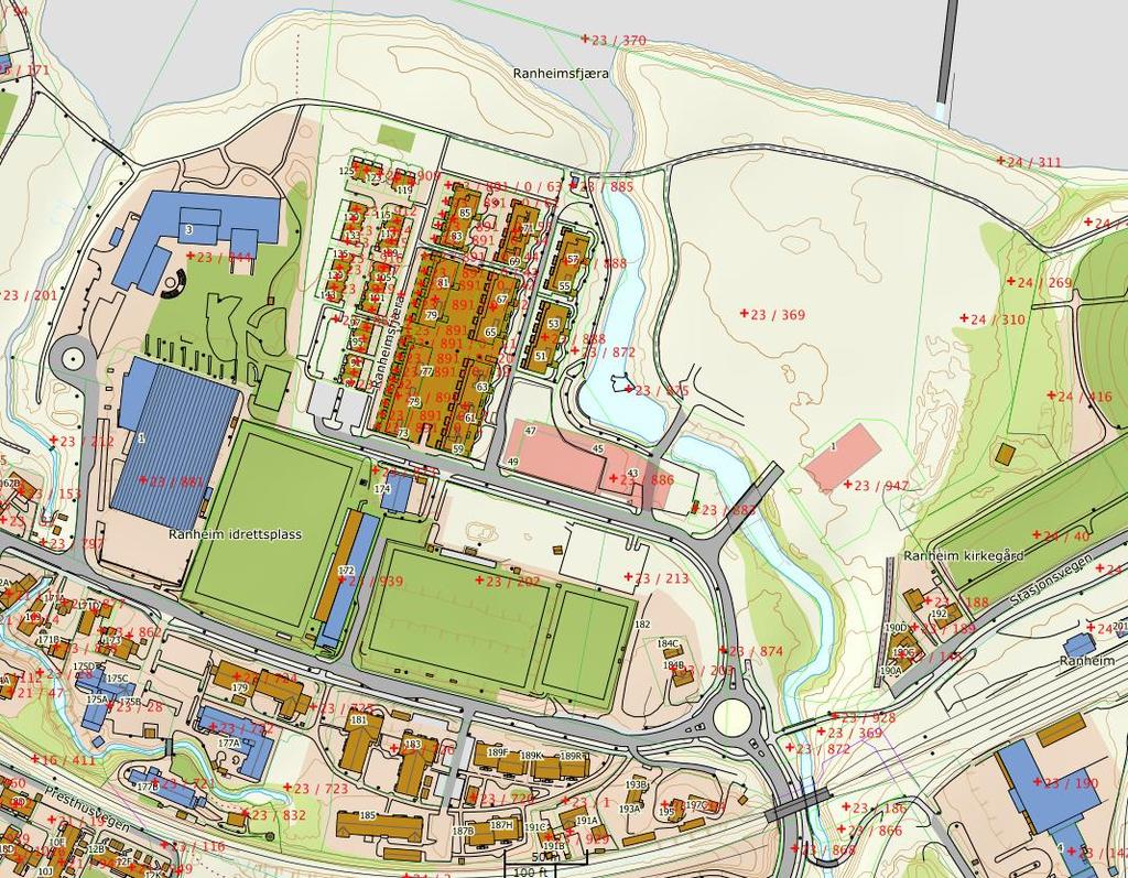 1 Bakgrunn Brekke & Strand Akustikk AS har på oppdrag fra Skanska Norge AS v/torstein Fornes gjennomført støyutredning ved i forbindelse med omregulering av eksisterende plan.